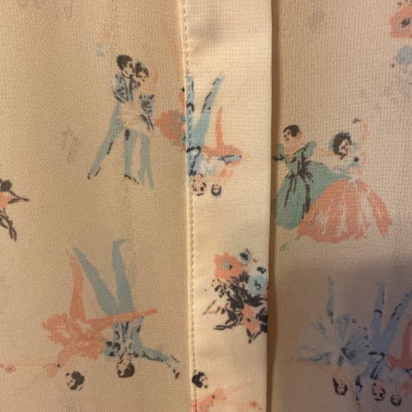 ModCloth NWOT sheer button down ballerina blouse - Picture 3 of 7